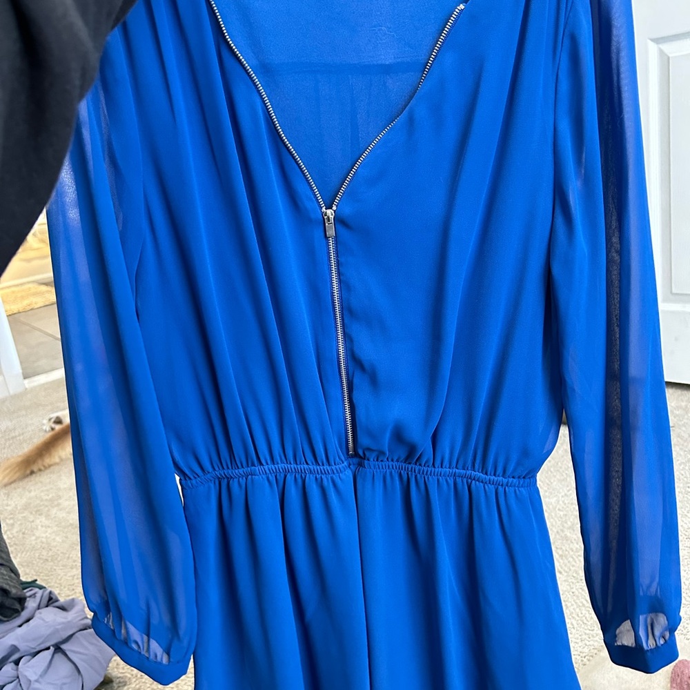 Blue short jumpsuit